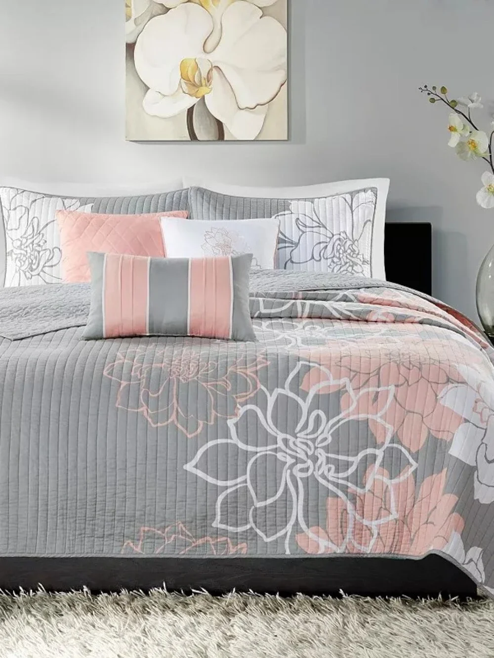 Madison Park Brianna Cotton 6-Piece King/Cal King Quilt Set